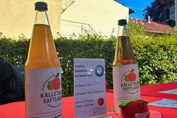 Der Kalletaler Saftladen als Standbetreiber auf dem 6.Nachhaltigkeitsmarkt in Hohenhausen